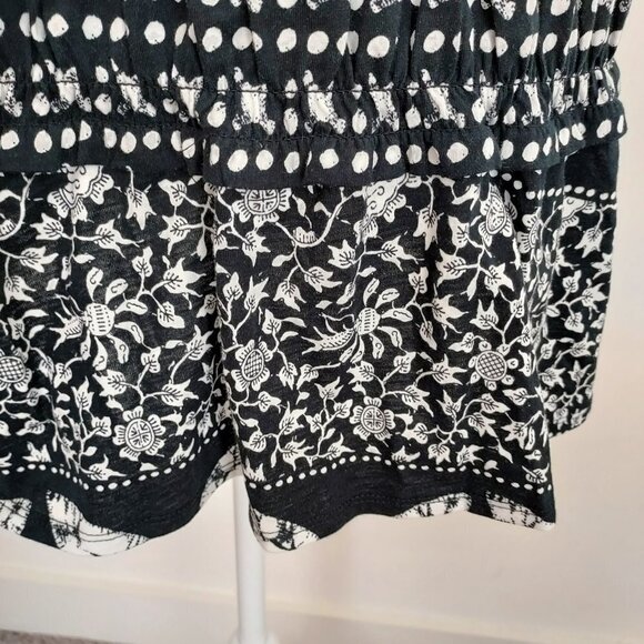 INC International Concept Black and White Printed Halter Smock-Waist Top NWT - Picture 2 of 9